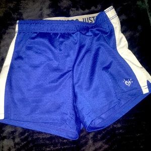 Blue justice shorts for nine dollars buy theme pls✅